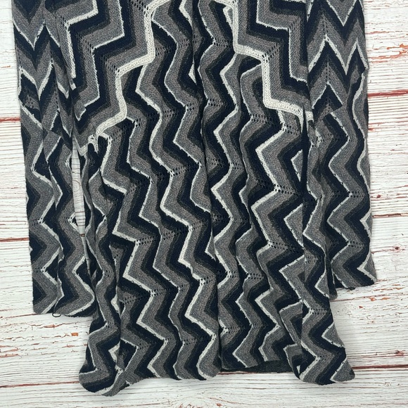 NWT Free People Rhiannon Chevron Knit Mini Dress in Black Combo S - Picture 8 of 16